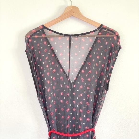 Anthropologie Corey Lynn Calter Sheer Button Front Beach Coverup Dress Medium - Picture 6 of 15